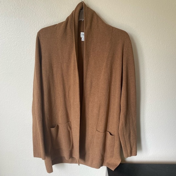J.Crew Women’s Chelsea Open Front Cardigan Sweater Tan Size S - Picture 2 of 7